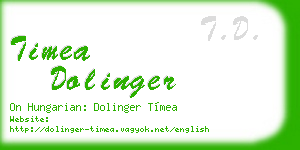 timea dolinger business card